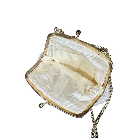 VINTAGE Mini Hand-Beaded Kiss Lock Purse - Picture 8 of 9